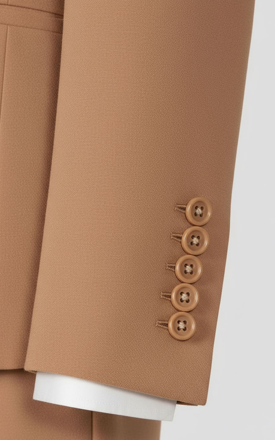 Women's Camel Business Suit Customized Two Piece Set