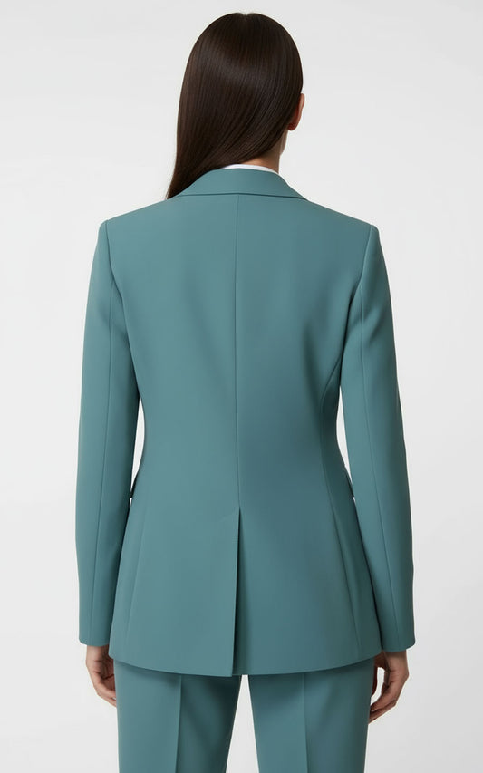 Teal Professional Blazer for Women's Office Wear