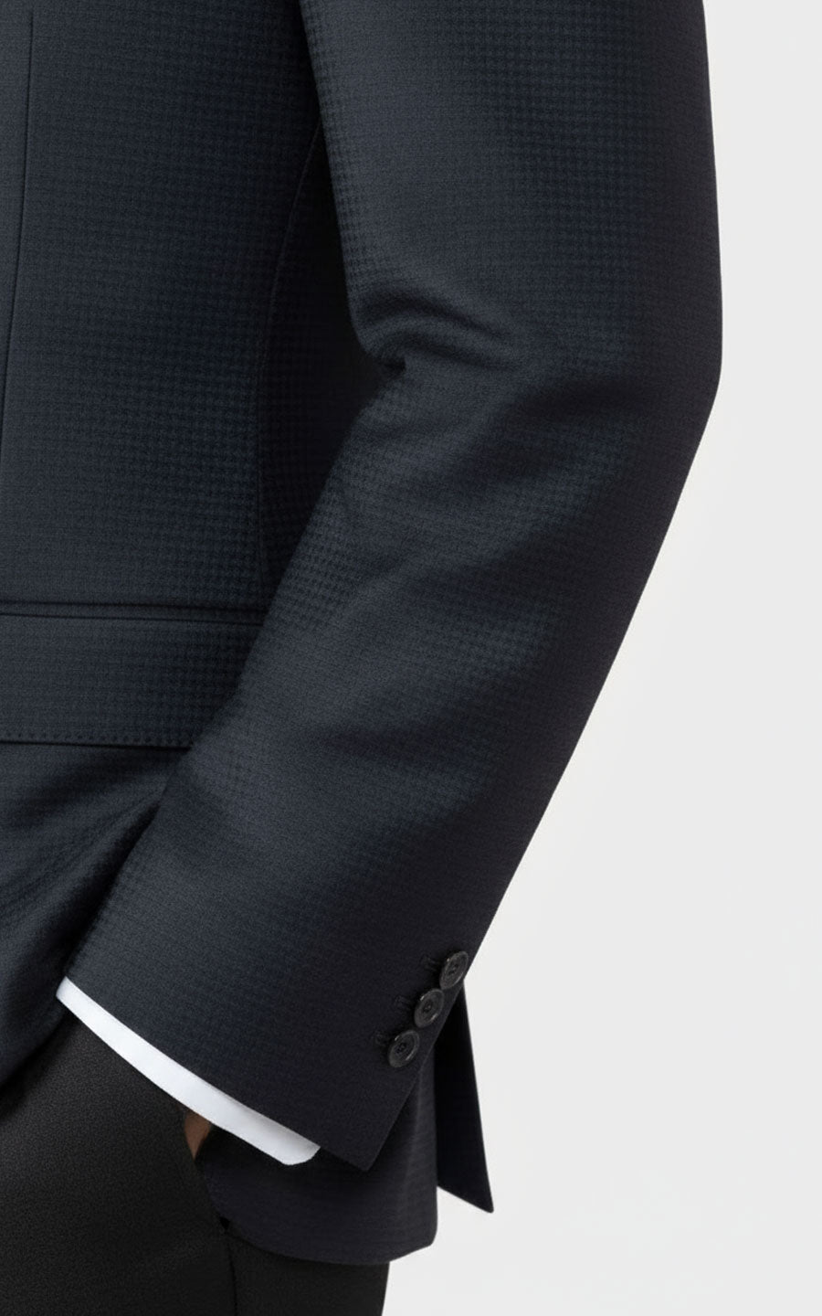 Custom Chinese Wedding Suit Formal Embroidered Men Navy Suit Jacket