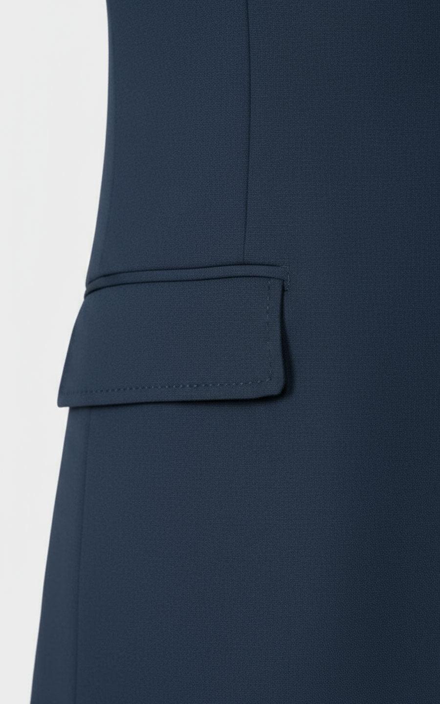 Mens Business Formal Navy Wool Custom Suits Set