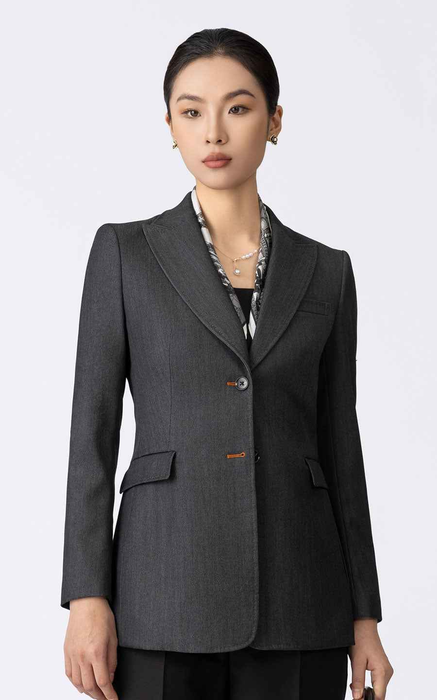 Women's Professional Tailored Blazer - Charcoal Grey