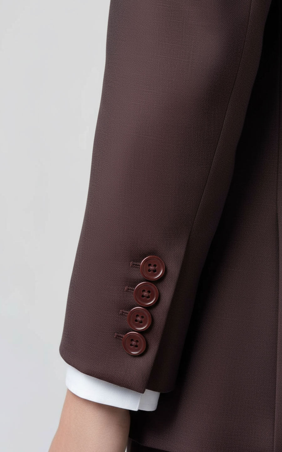 Mens Tailored Wine Red Suit Formal Wool Wedding Events