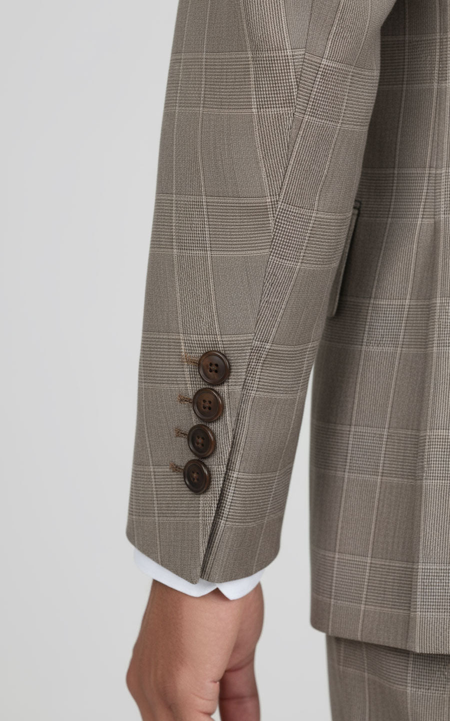 Light Brown Check Casual Blazer Custom Made Mens Suit