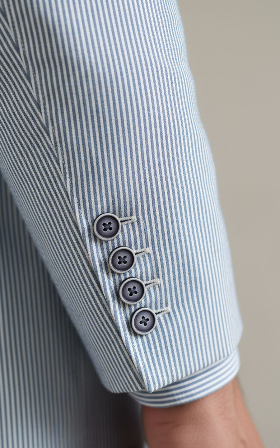 Mens Custom Seersucker Suit Light Blue Summer Wedding