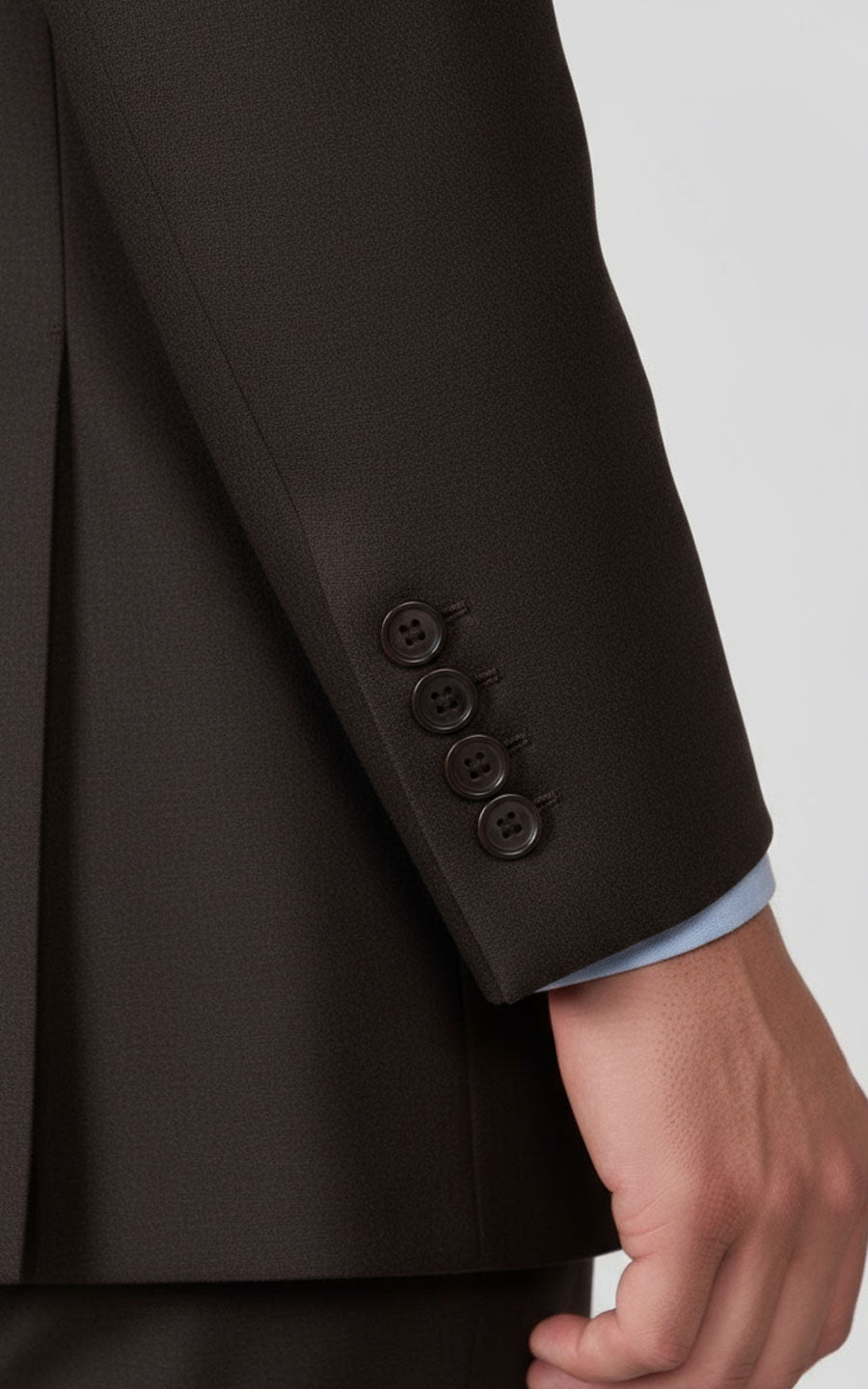 Mens Brown Custom Tailored Suit Set Business Formal