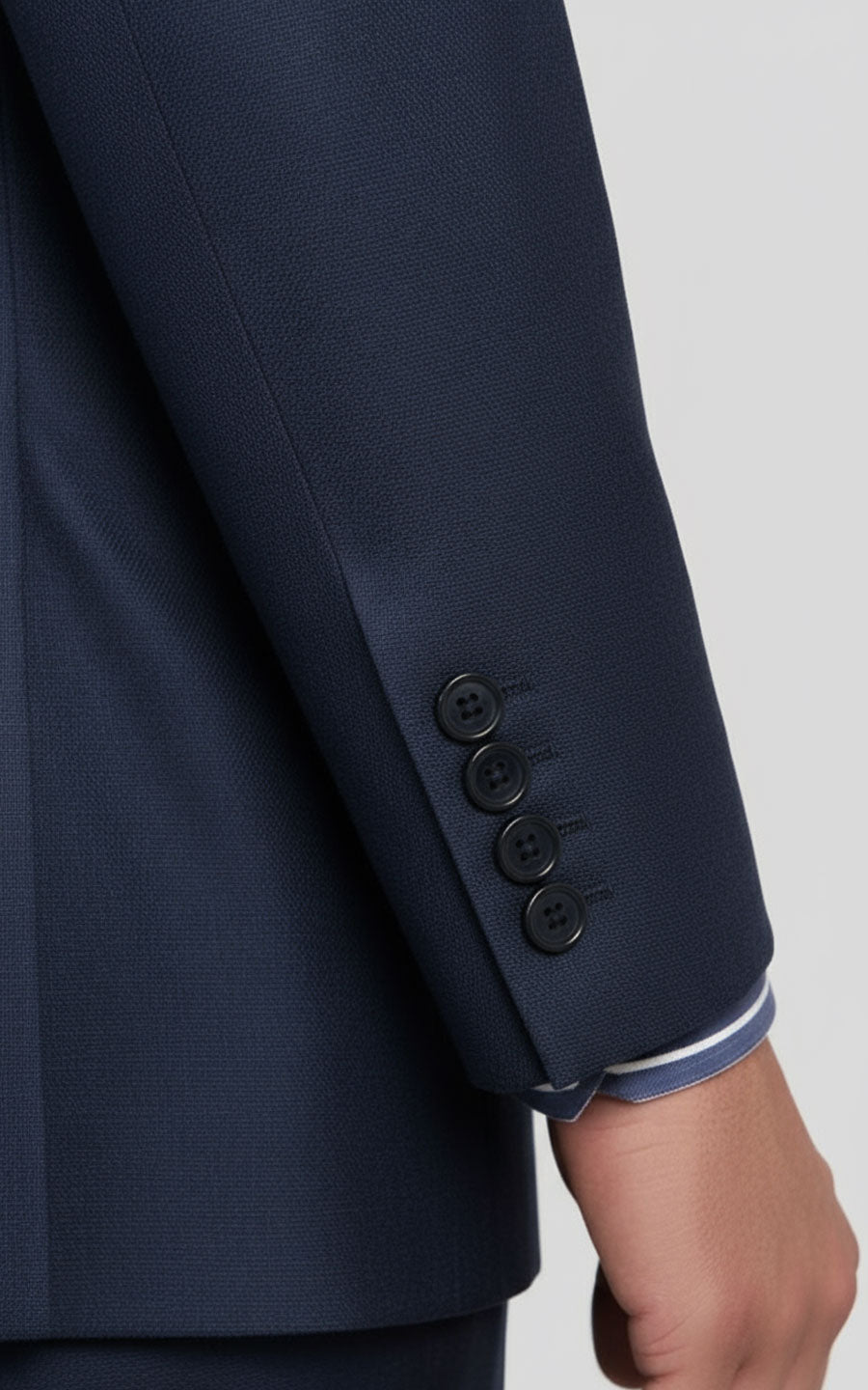 Mens Navy Blue Bespoke Suit Custom Business Formal Wool