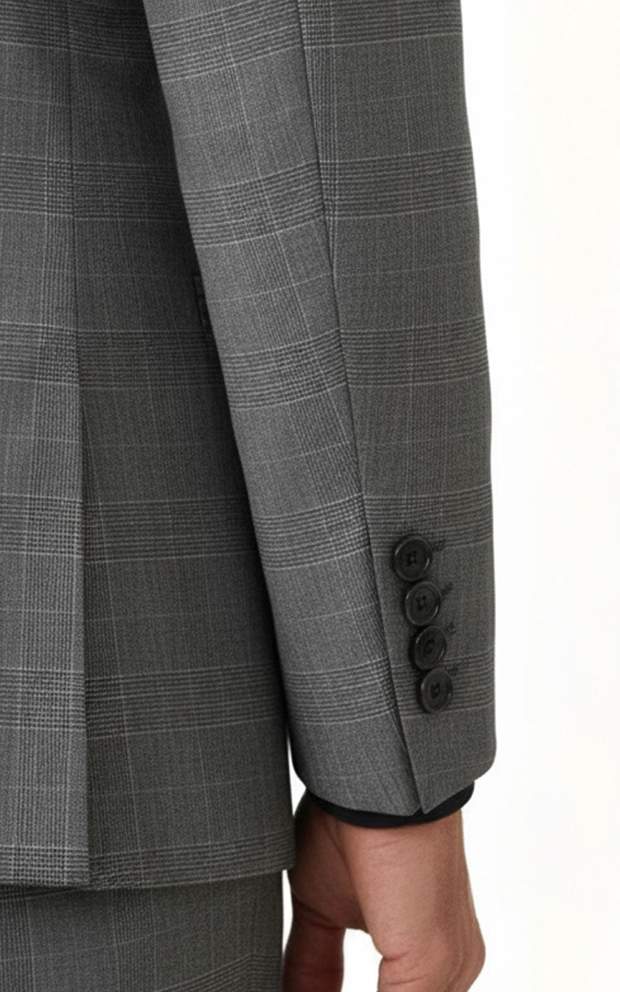 Dark Gray Checkered Custom Tailored Mens Bespoke Suit Set