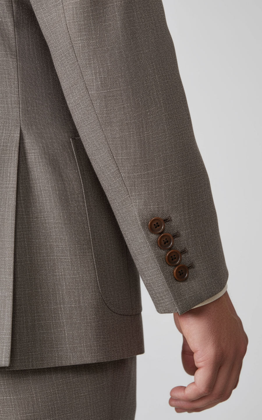 Gray Wool Custom Suit Set Men Tailored Business Formal