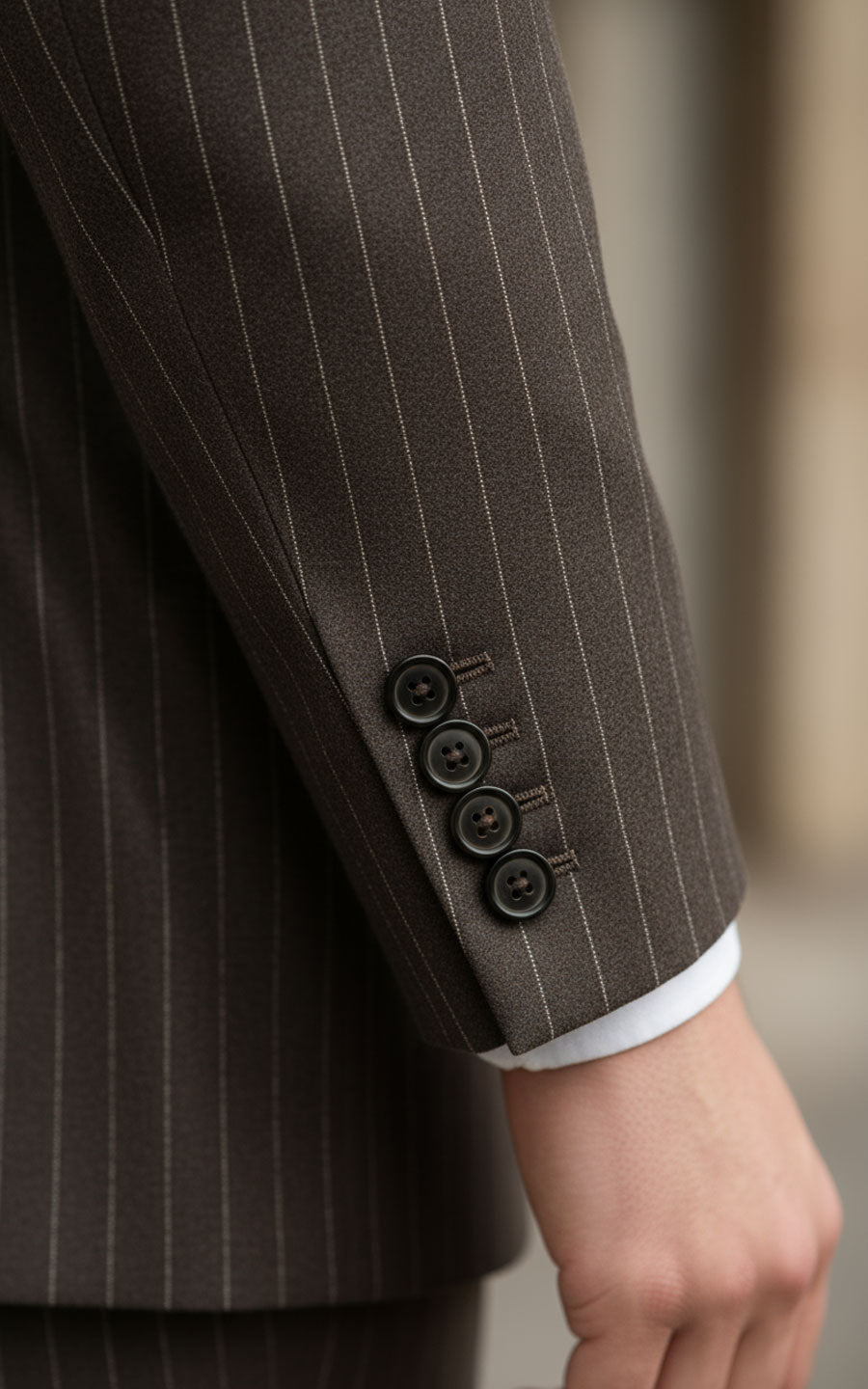 Custom Tailored Suit Set Gray Brown Silk Men bespoke suit Formal