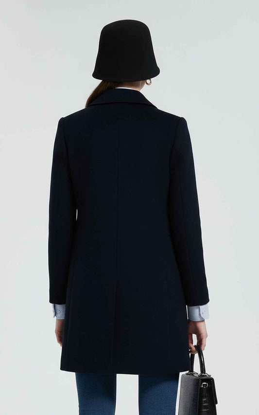 Black Customized Windbreaker Women's Long Jacket Coat