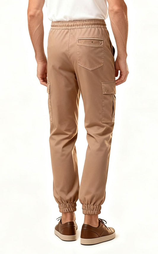 Custom Men Premium Khaki Casual Pants Custom Tailored Stretch | WIAI Custom Suits - View 2