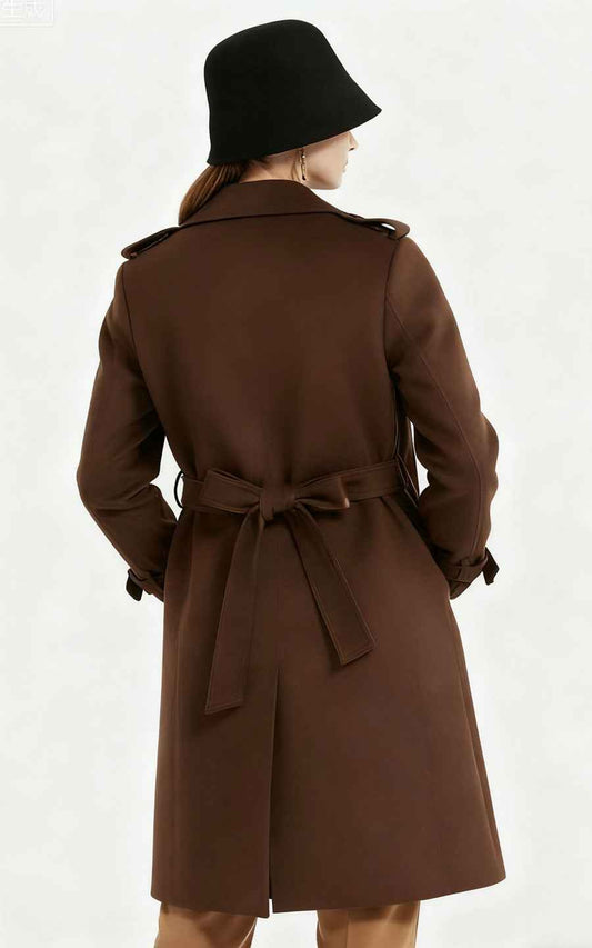 Brown Trench Coat - Classic Double-Breasted Style