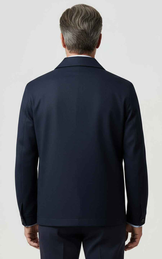 Custom Casual Blazer Men | Casual and versatile navy blue custom men's jacket — WIAI Tailored | WIAI Custom Suits - View 2