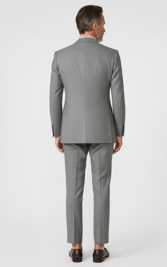 Custom Grey Wool Suits Customize Mens Business Formal Wear Set | WIAI Custom Suits - View 2