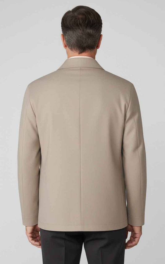 Premium Beige Brown Tailor-Made Men Business Executive Jacket for