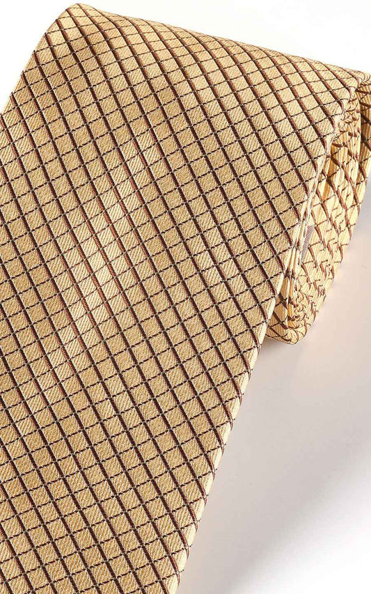 Custom Luxury Tie Gold Mesh - Premium Metallic Necktie | WIAI Custom Suits - View 2