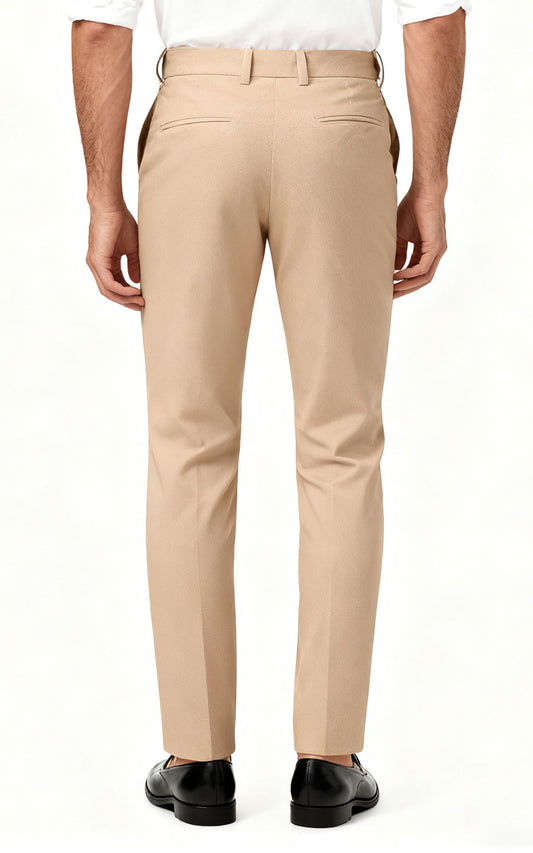 Custom Khaki Custom Pants Men All Season Comfort Tailored Trousers | WIAI Custom Suits - View 2