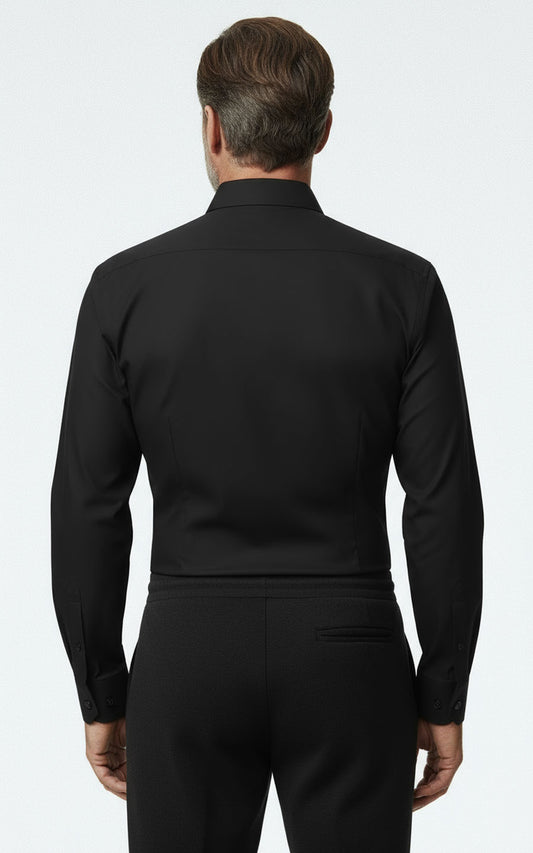 Custom Business Suit Men | Black Dragon Embroidered Mens Dress Shirt Made to Measure — WIAI Mad... | WIAI Custom Suits - View 2