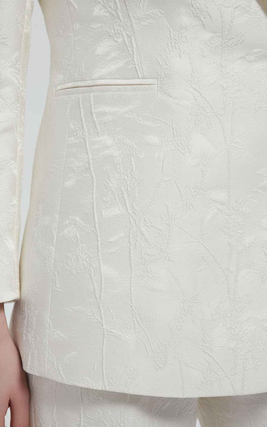 Women's Blazer Set White Wrap Elegant Two Piece