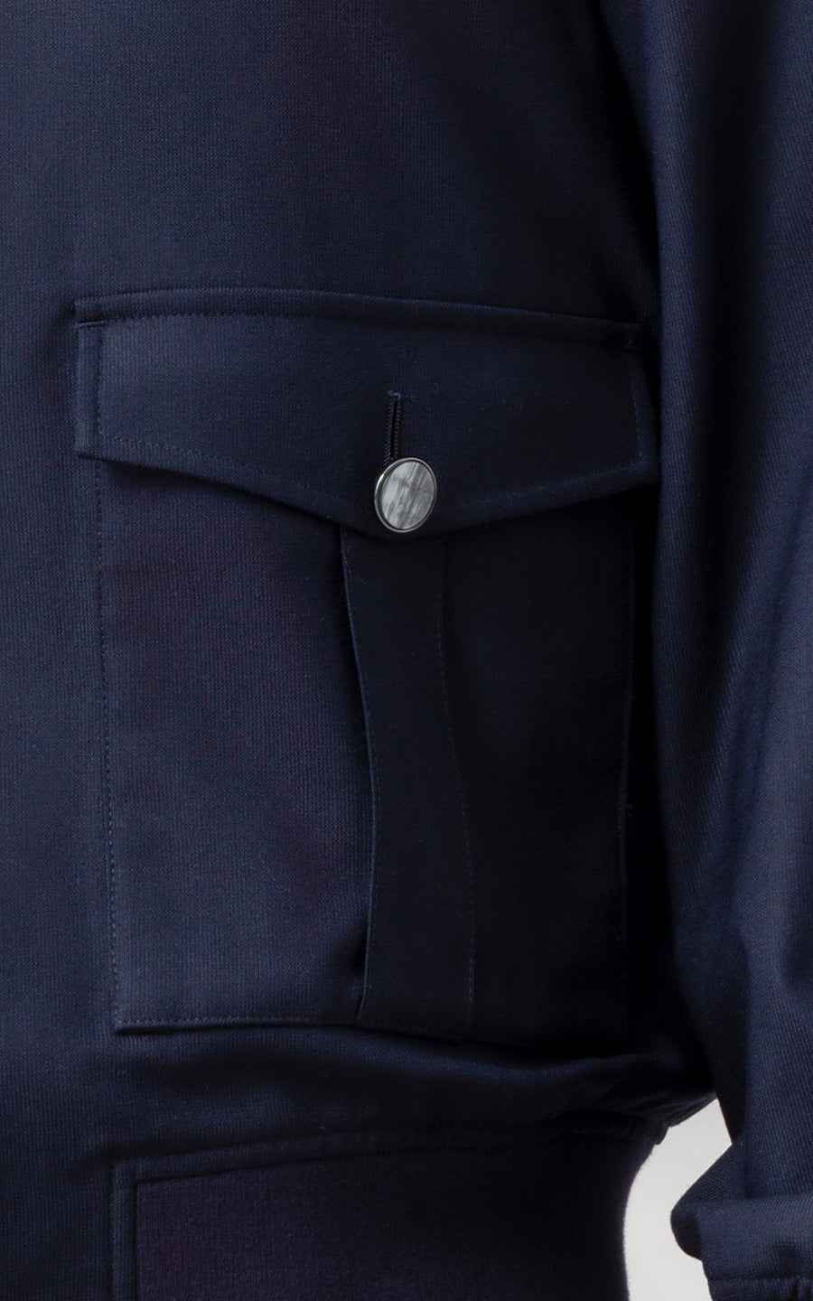 Navy Wool Bomber Jacket Premium Tailored Mens Outerwear