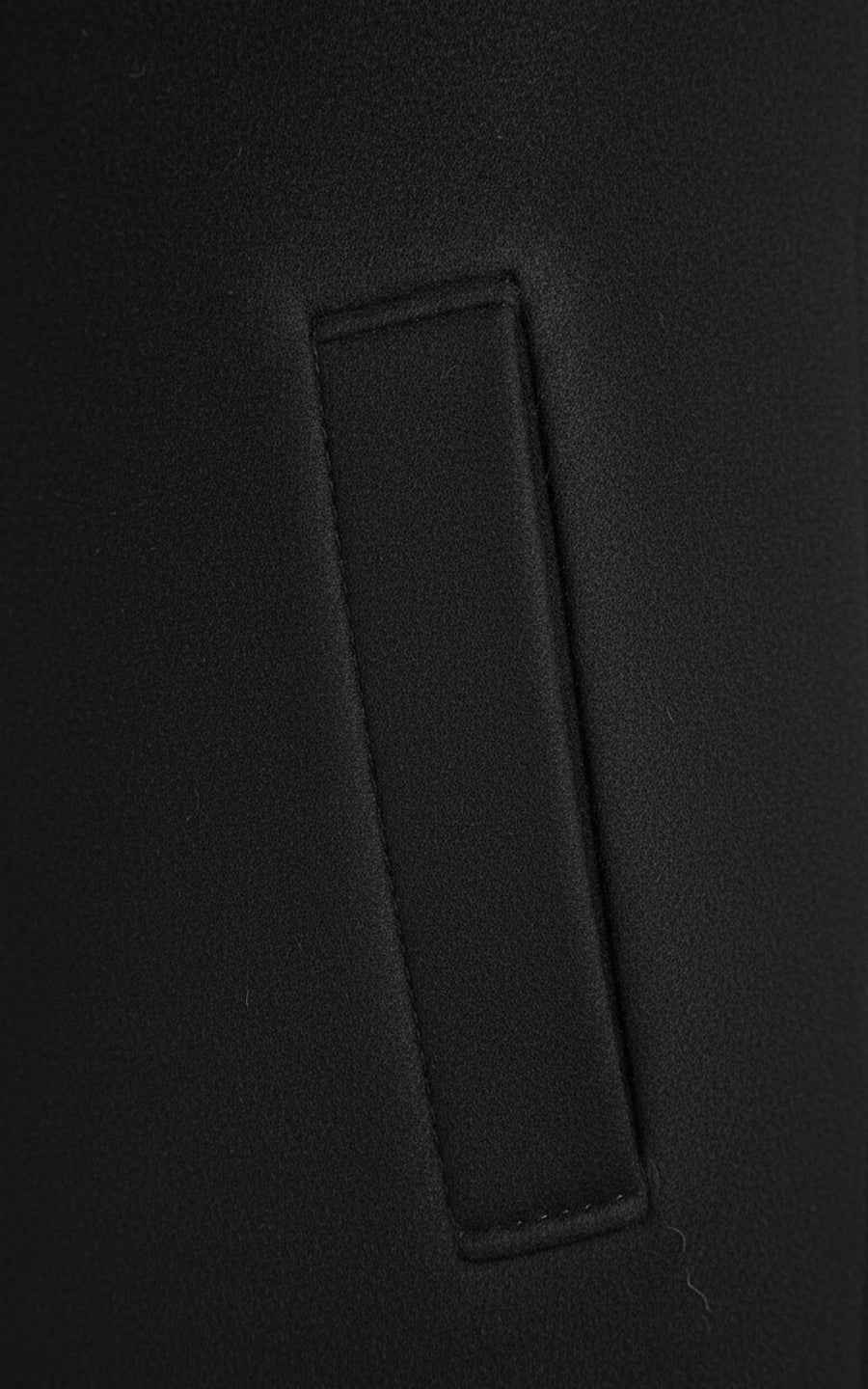 Black custom casual men's wool business coat