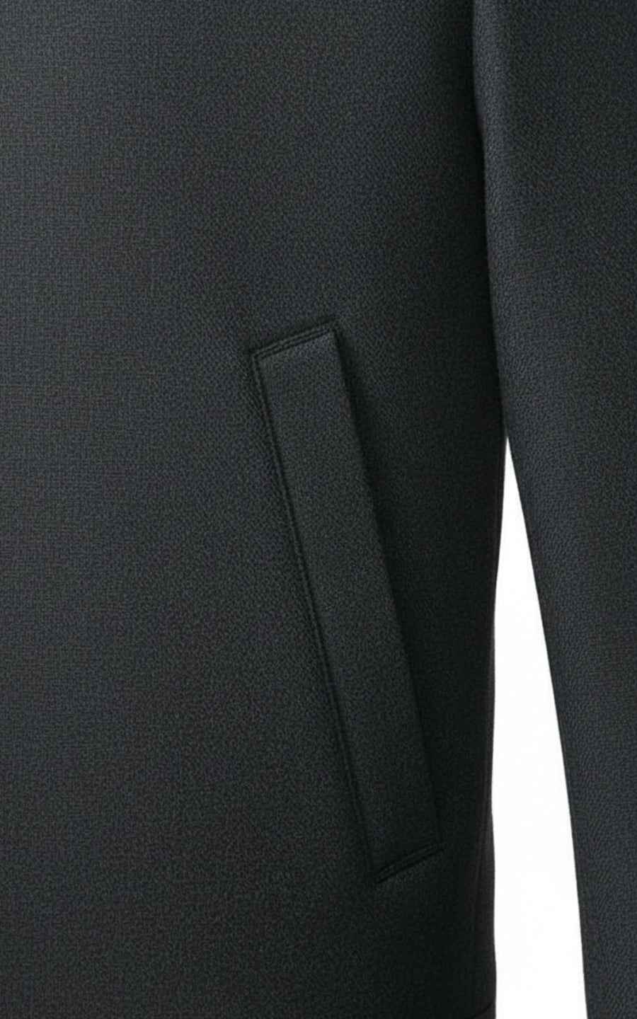 Charcoal Grey Tailored Zip Jacket for Men Business Casual