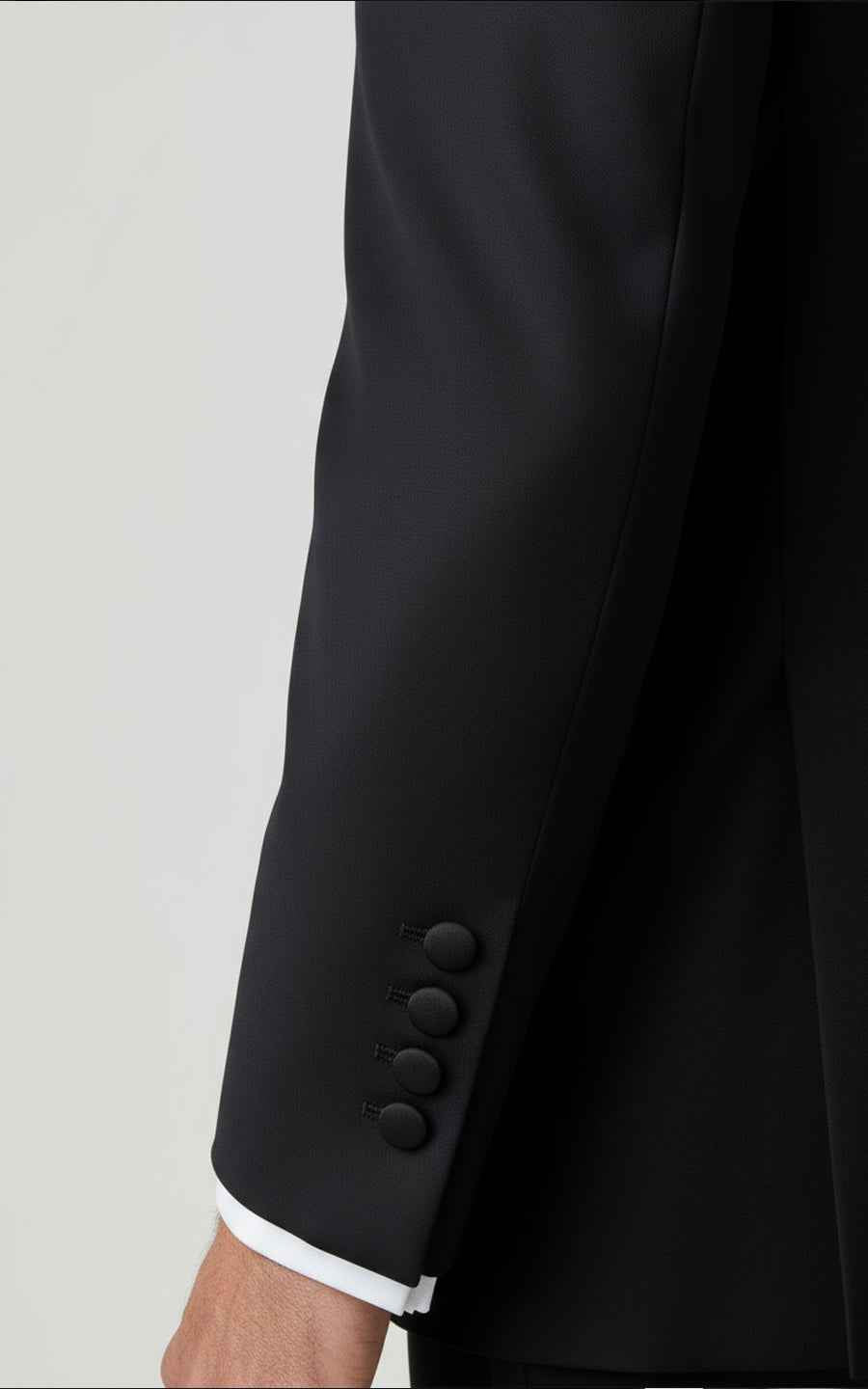 Black Double Breasted Tuxedo Men Custom Tailored Formal Coat
