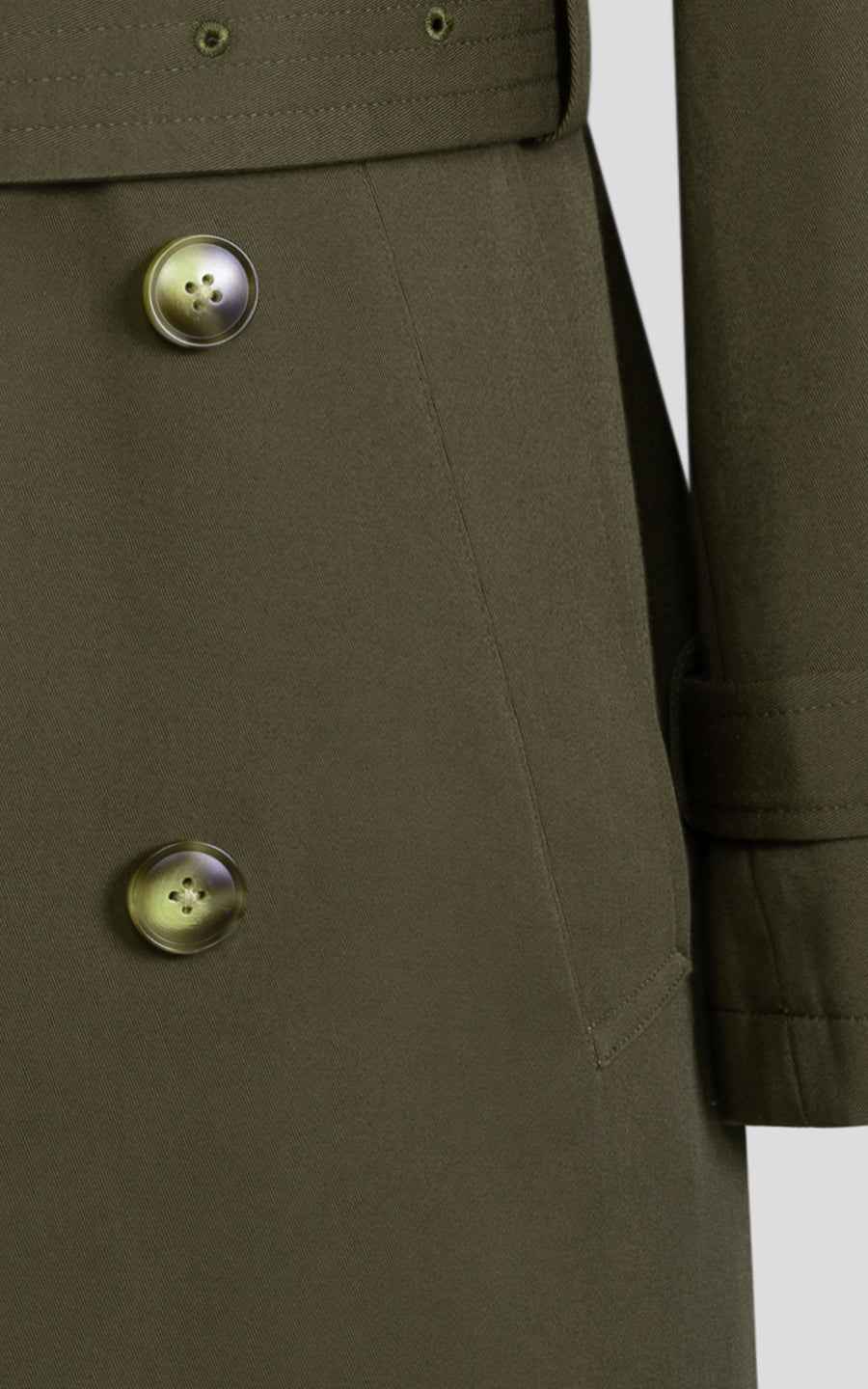 Made men's premium dark green double-breasted Custom trench coat