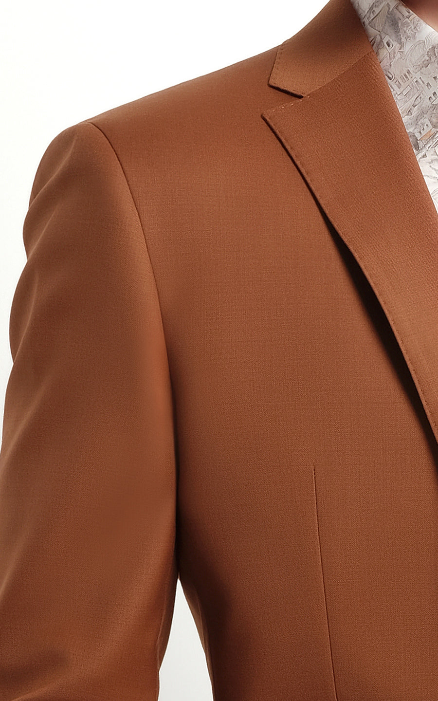 Caramel Tailored Suit Men Business Formal Two Piece Set