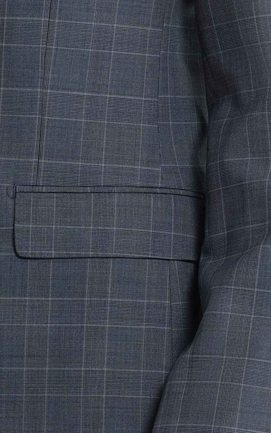 Fog Blue Custom Tailored Mens Suit Set Business Two Piece