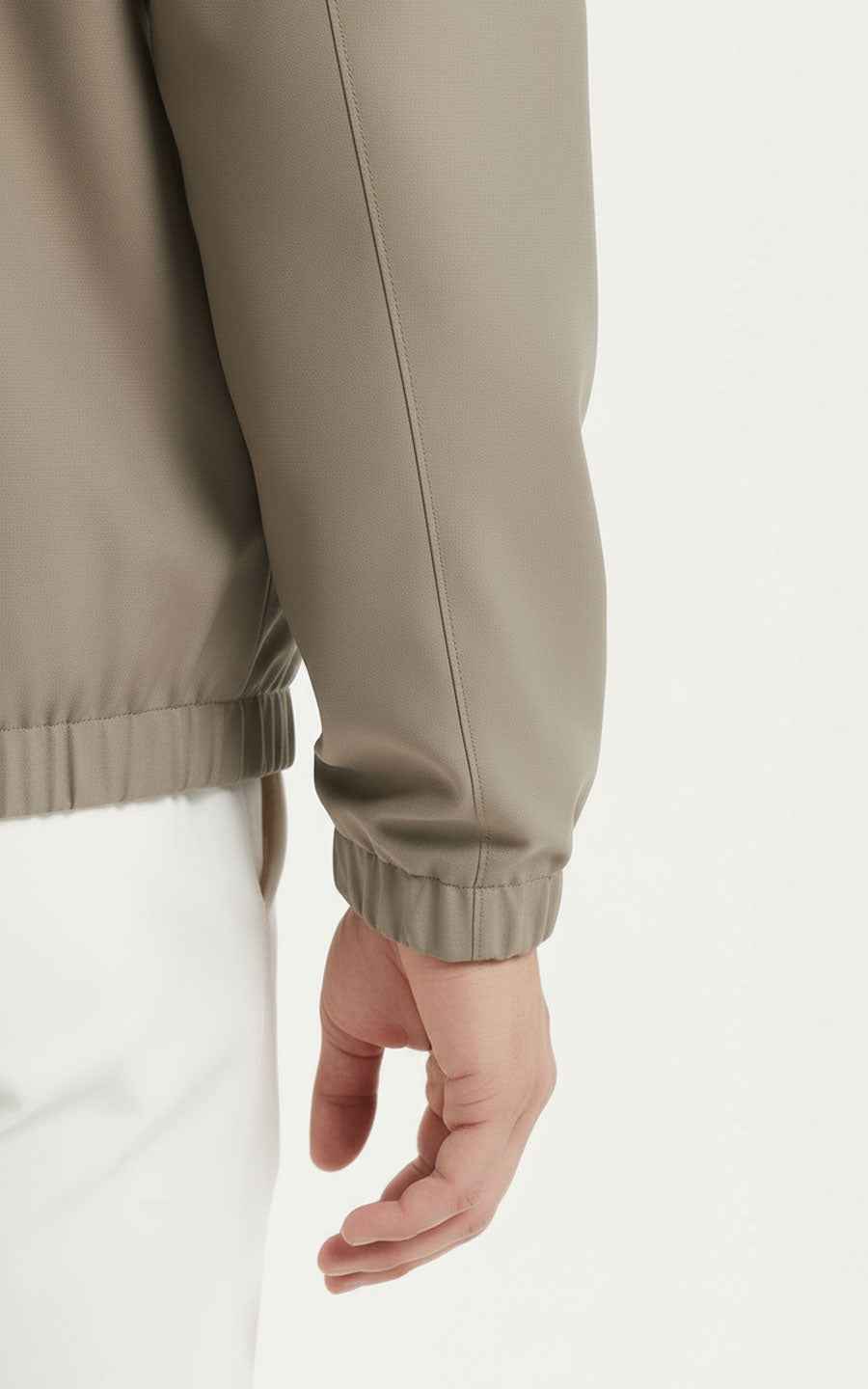 Bomber Jacket Men Classic Beige Casual Outerwear