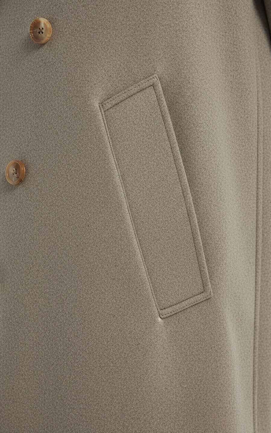 Men's Trench Coat Double-Breasted Long Taupe