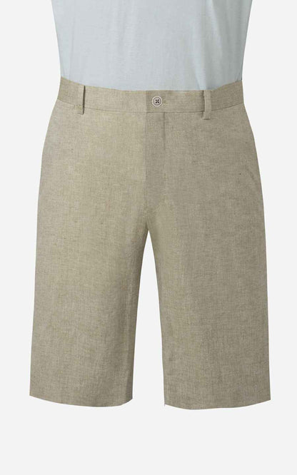 mens custom suits Khaki Linen Men's Casual Suit Set - Bespoke Fit