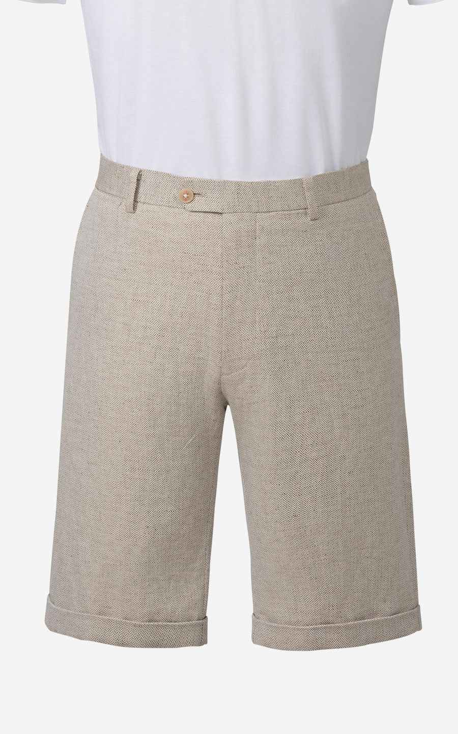 WIAI Men's Beige Linen Casual Suit Set - Tailored Fit