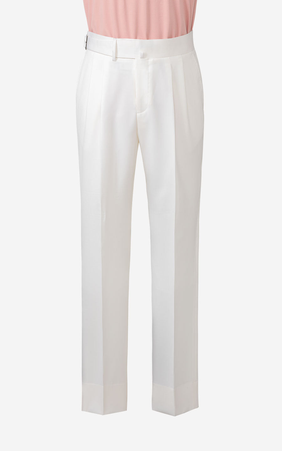 Custom Creamy White Plain Pants - Tailored Comfort Fit