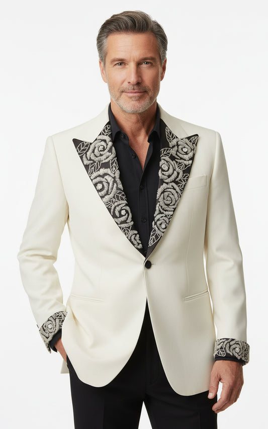 Custom White Wool Wedding Tuxedo Men Premium Tailored Suit