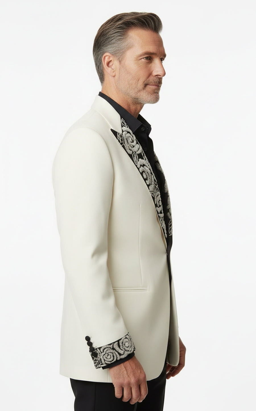 Custom White Wool Wedding Tuxedo Men Premium Tailored Suit