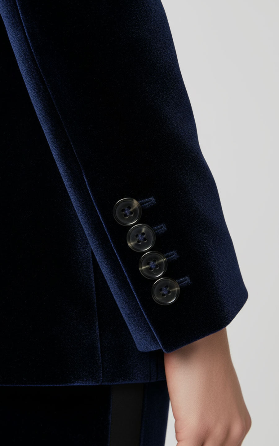 Luxury Navy Velvet Women's Suit Evening Cocktail Set