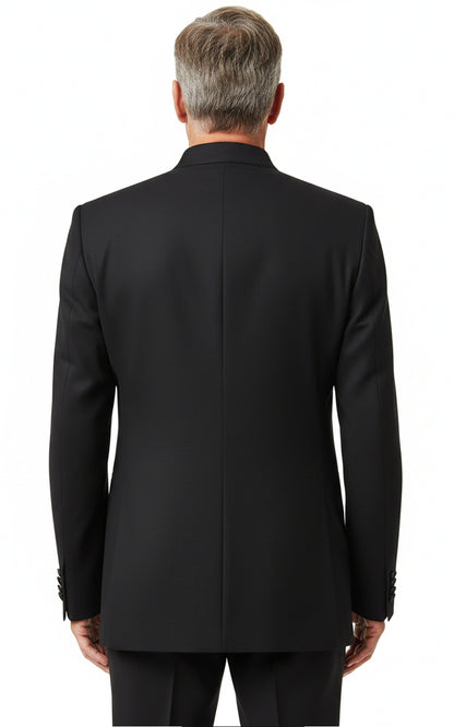 Black Groom Custom Blazer Gold Bamboo Embroidered Men