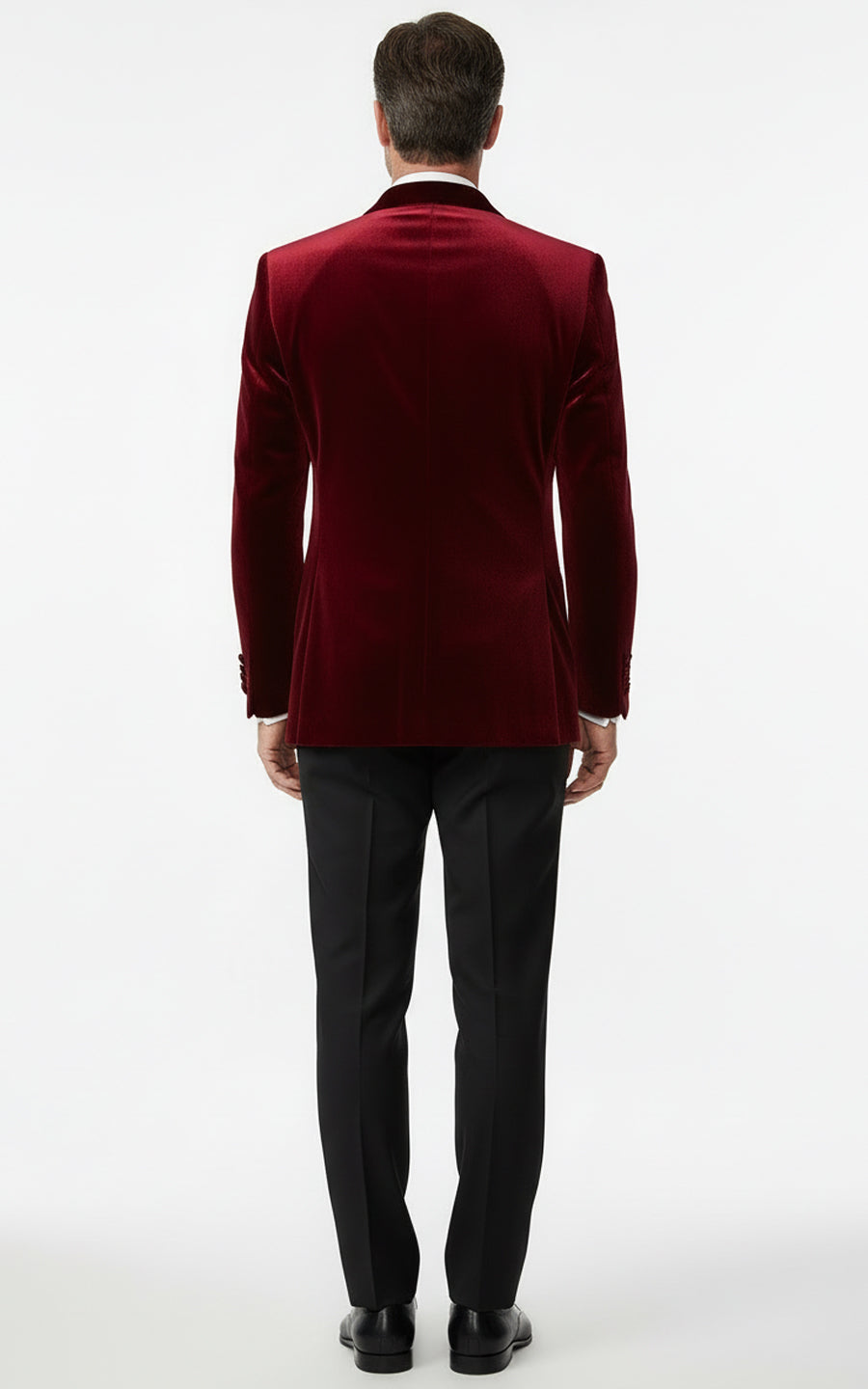 Custom Red Velvet Tailored Men Formal Wedding Suit Set