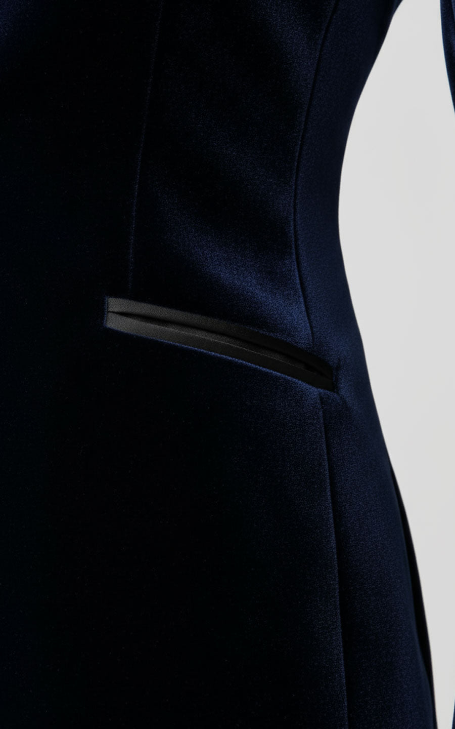 Luxury Navy Velvet Women's Suit Evening Cocktail Set