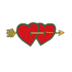 Heart embroidery