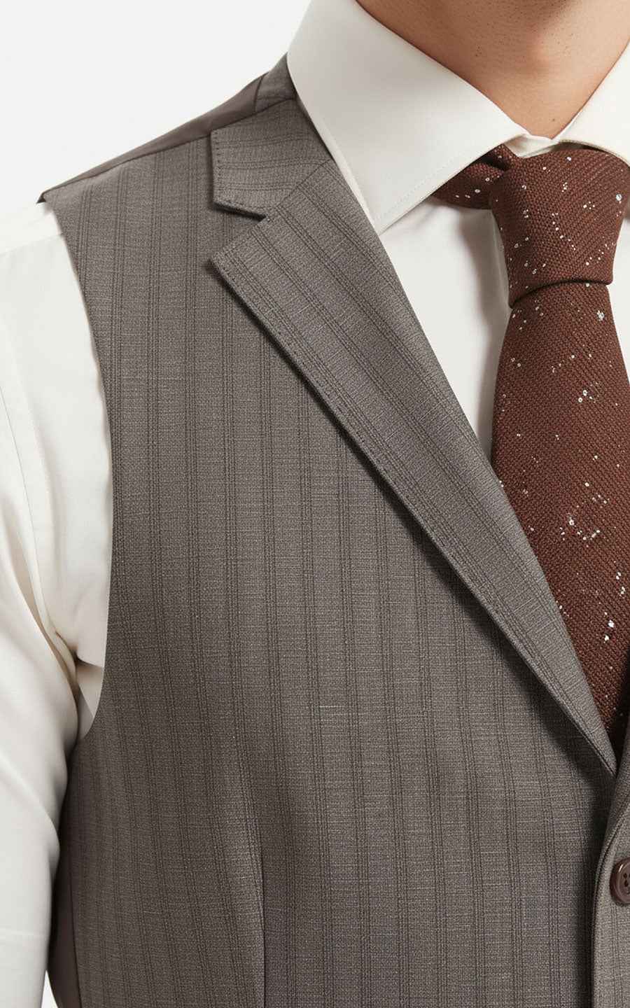 Men's Vest Suit Classic Gray Three-Piece Set