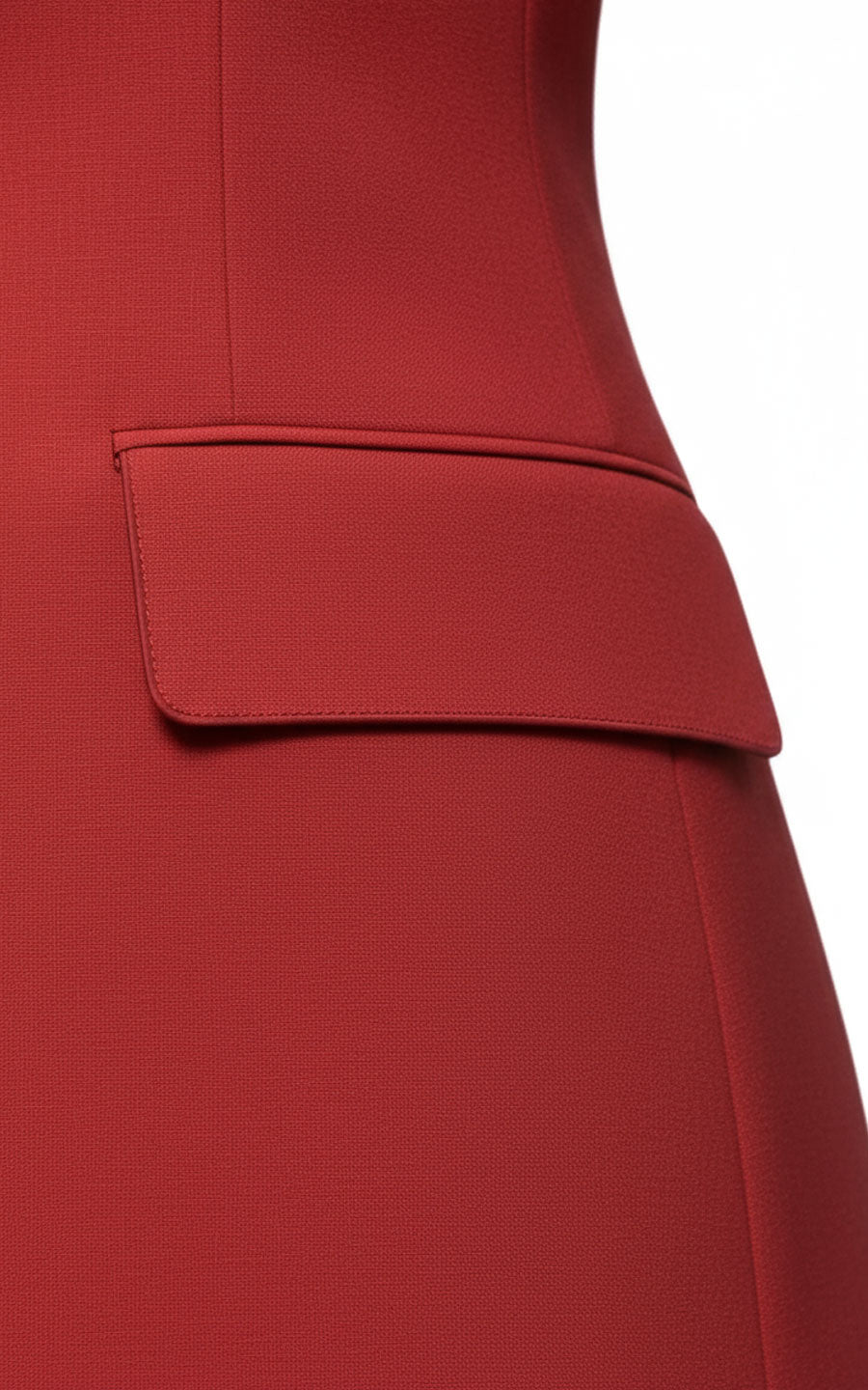 Women's Red Single-Button Blazer