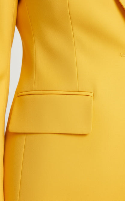 Custom Yellow Blazer Women's Professional Business Casual Jacket