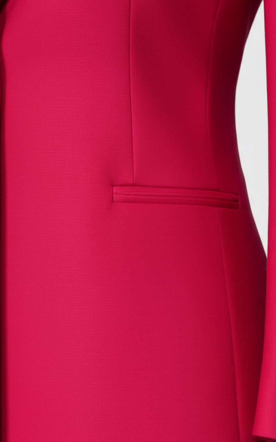 Women's Red Single Button Blazer - Professional Suit Jacket