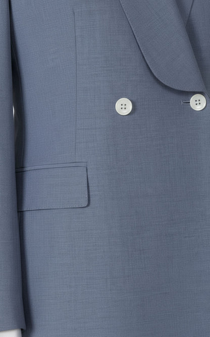 Custom Blue DoubleBreasted Women's Suits Set Business Wear