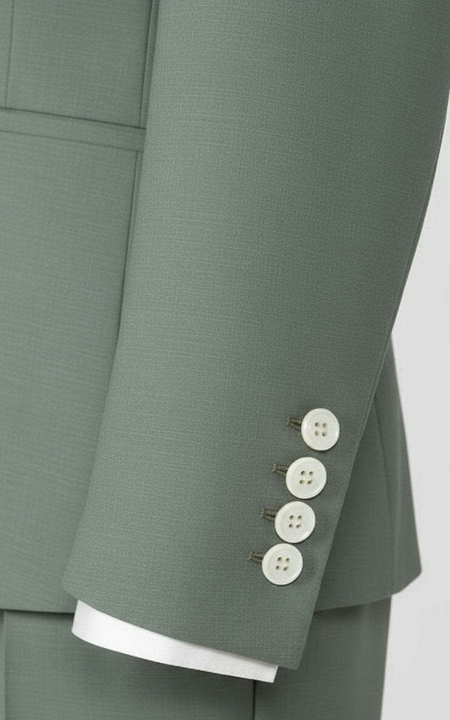 Sage Green Double-Breasted Suit Set