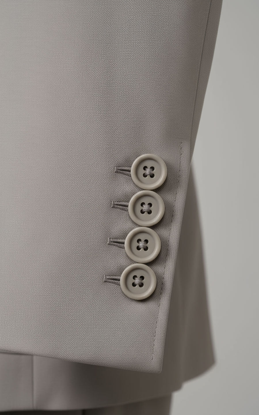 Premium Beige Wool Custom Suit Set Men Business Formal