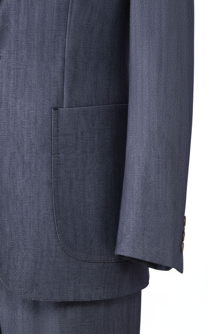 Gray Blue Wool Business Online Suit Custom Casual Men Tailored Set